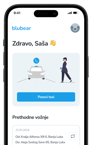 Blubear aplikacija za putnike